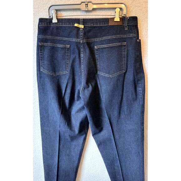 L.L.Bean Jeans Women 18 Medium Tall Denim Dark Wash High Rise Straight - Picture 6 of 13